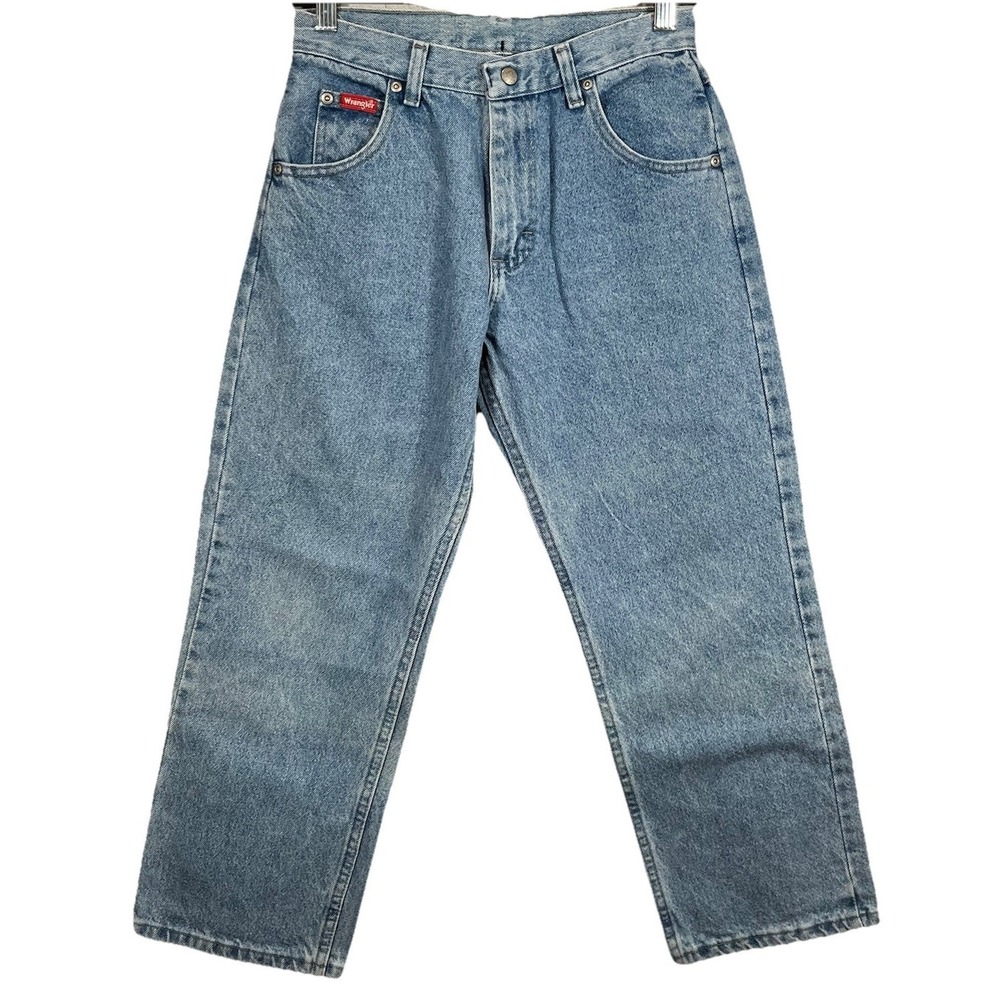 Wrangler Boys Husky Jeans Size 12 Straight Leg‎ Light Wash  Kids Denim